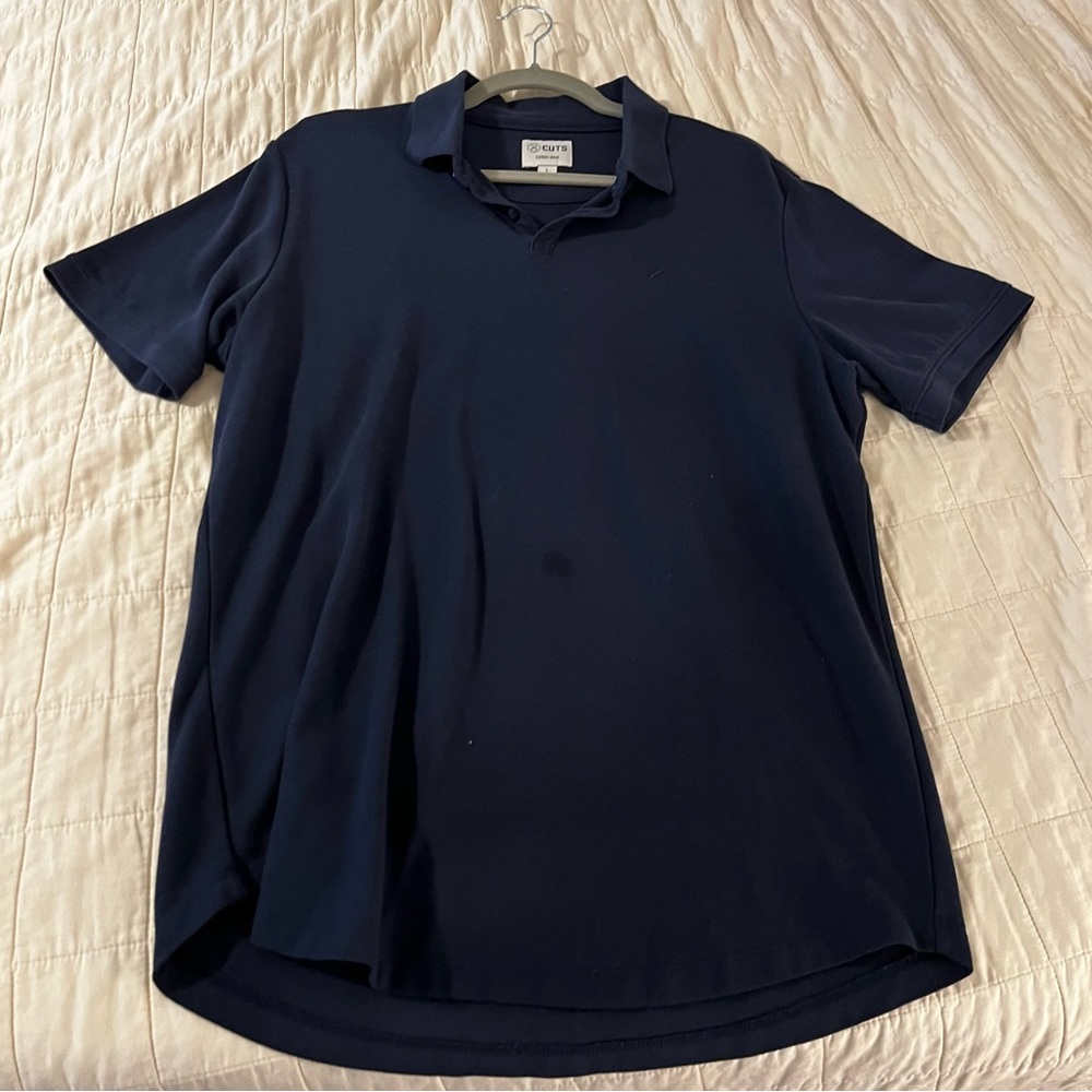 Mens CUTS Navy Blue Polo, size large